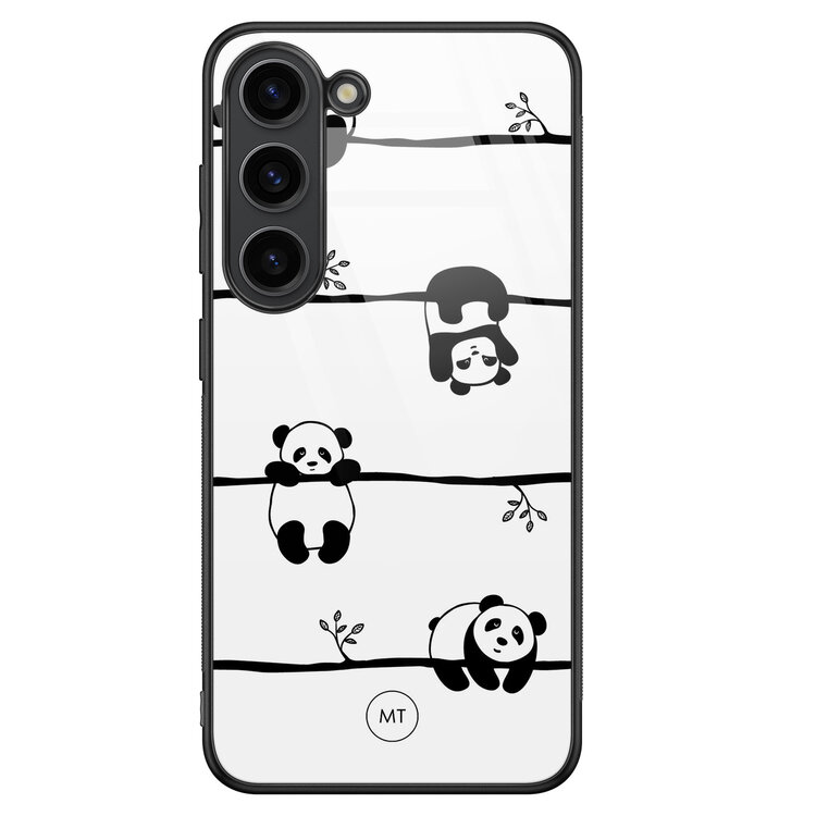 Mooie Telefoonhoesjes Samsung Galaxy S23 hoesje glas - Panda