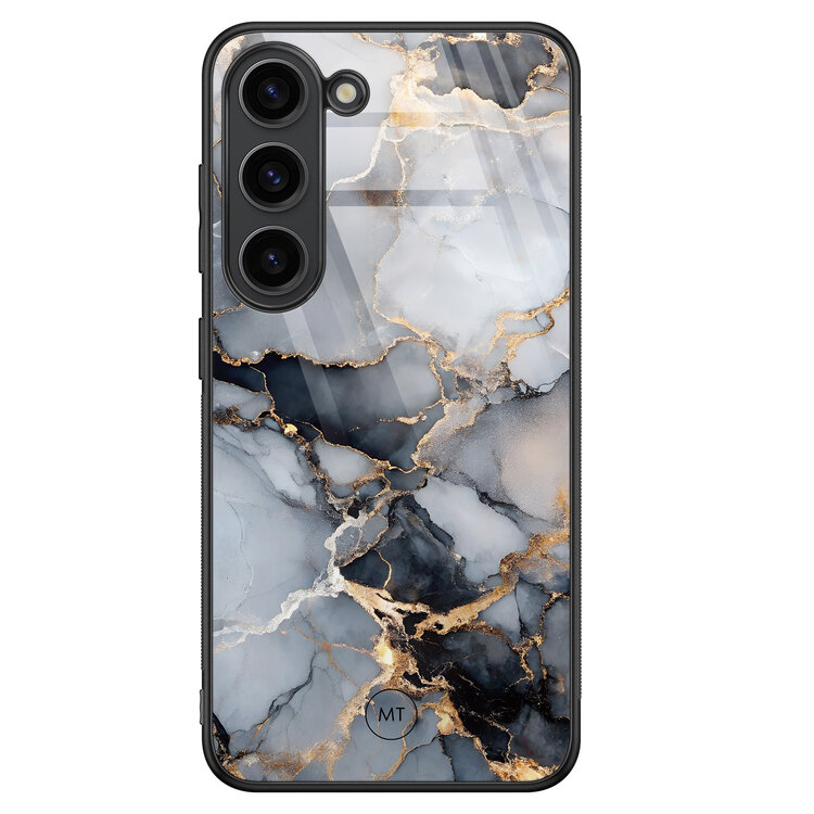 Mooie Telefoonhoesjes Samsung Galaxy S23 hoesje glas - Marble mist