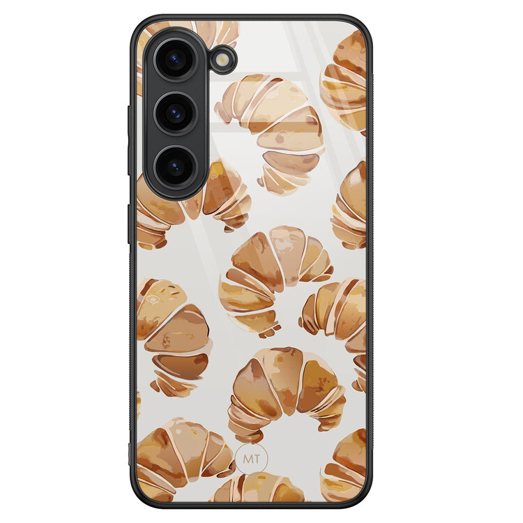 Mooie Telefoonhoesjes Samsung Galaxy S23 hoesje glas - Croissant
