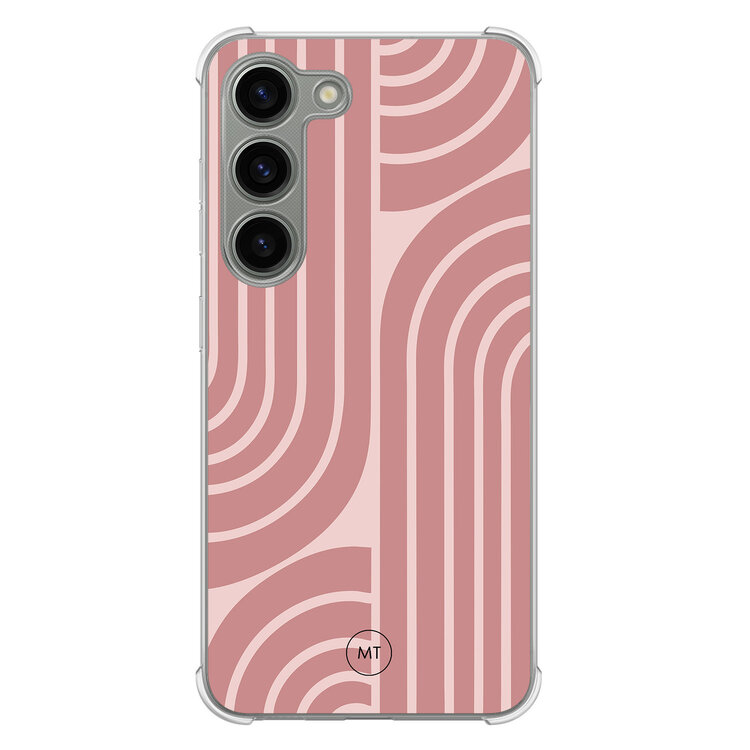 Mooie Telefoonhoesjes Samsung Galaxy S23 shockproof hoesje - Blush shapes