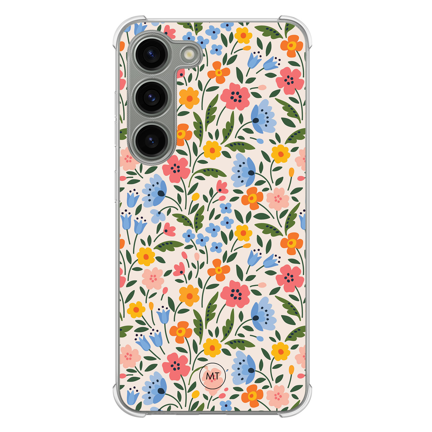 Mooie Telefoonhoesjes Samsung Galaxy S23 shockproof hoesje - Romantische bloemen