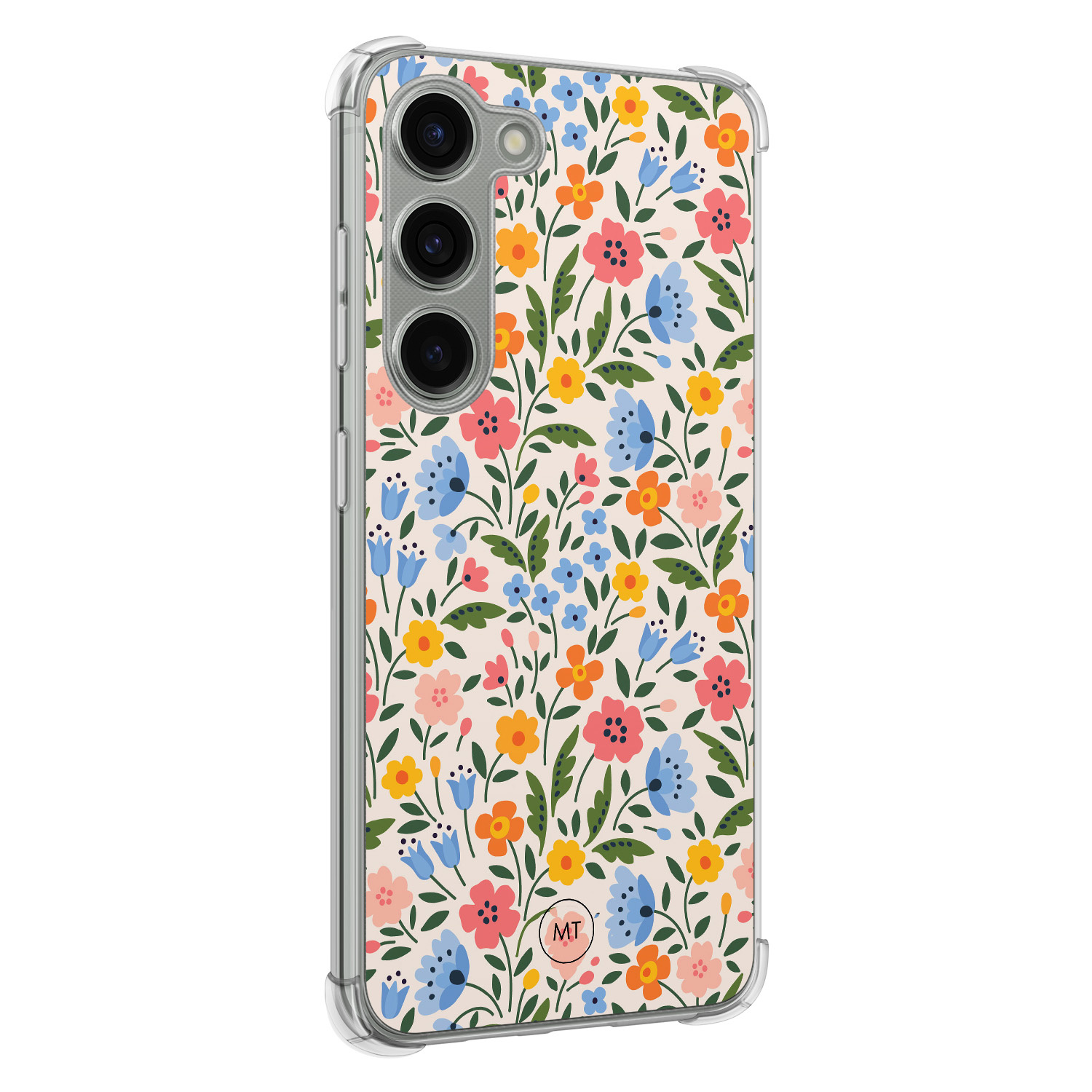 Mooie Telefoonhoesjes Samsung Galaxy S23 shockproof hoesje - Romantische bloemen