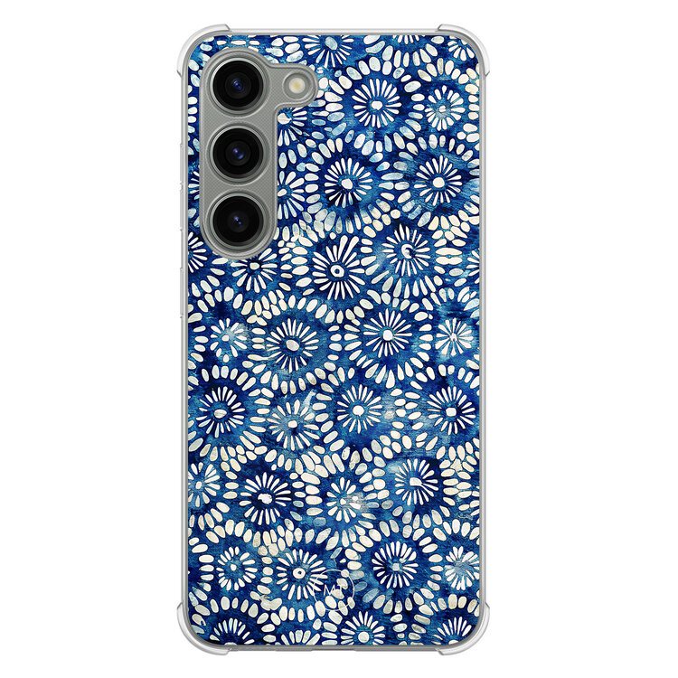 Mooie Telefoonhoesjes Samsung Galaxy S23 shockproof hoesje - Azure daisies