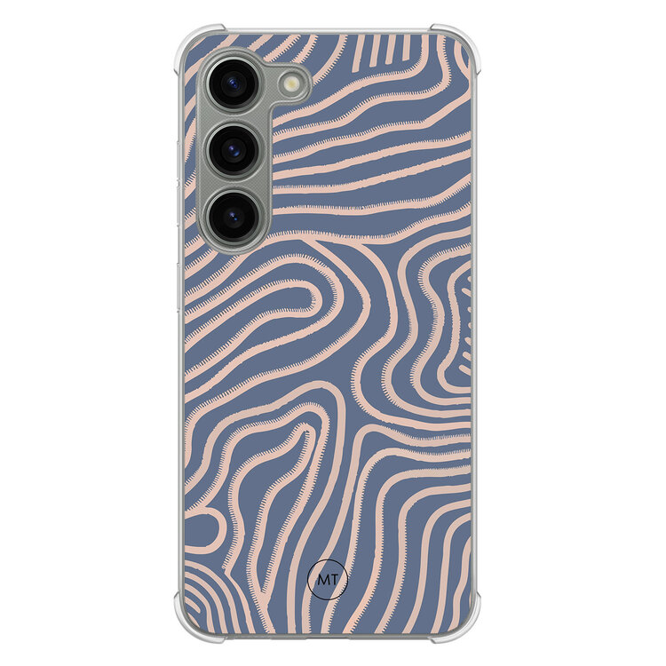 Mooie Telefoonhoesjes Samsung Galaxy S23 shockproof hoesje - Flowing lines