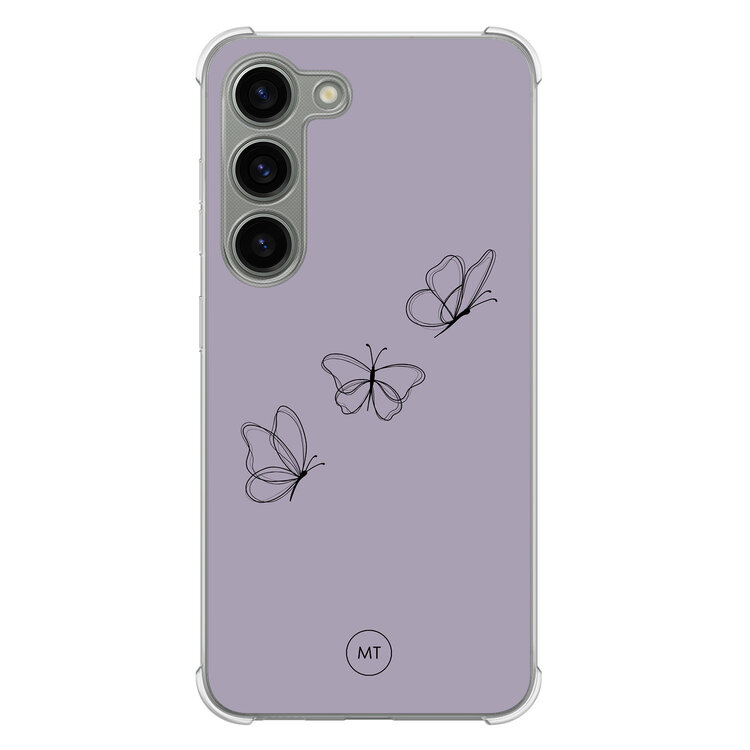 Mooie Telefoonhoesjes Samsung Galaxy S23 shockproof hoesje - Vlindertjes