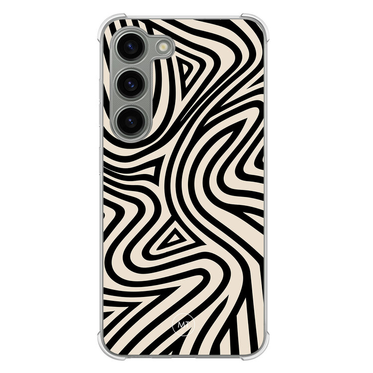 Mooie Telefoonhoesjes Samsung Galaxy S23 shockproof hoesje - Groovy lines