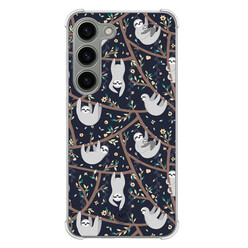 Mooie Telefoonhoesjes Samsung Galaxy S23 shockproof hoesje - Luiaard print