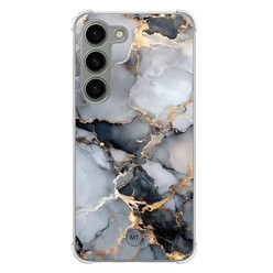 Mooie Telefoonhoesjes Samsung Galaxy S23 shockproof hoesje - Marble mist