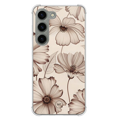 Mooie Telefoonhoesjes Samsung Galaxy S23 shockproof hoesje - Sand flowers