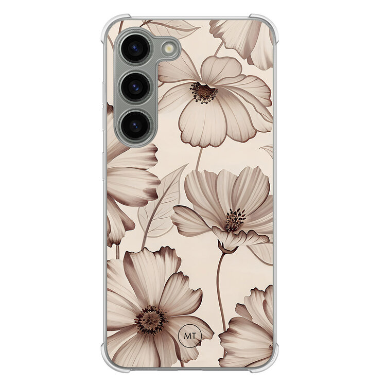 Mooie Telefoonhoesjes Samsung Galaxy S23 shockproof hoesje - Sand flowers
