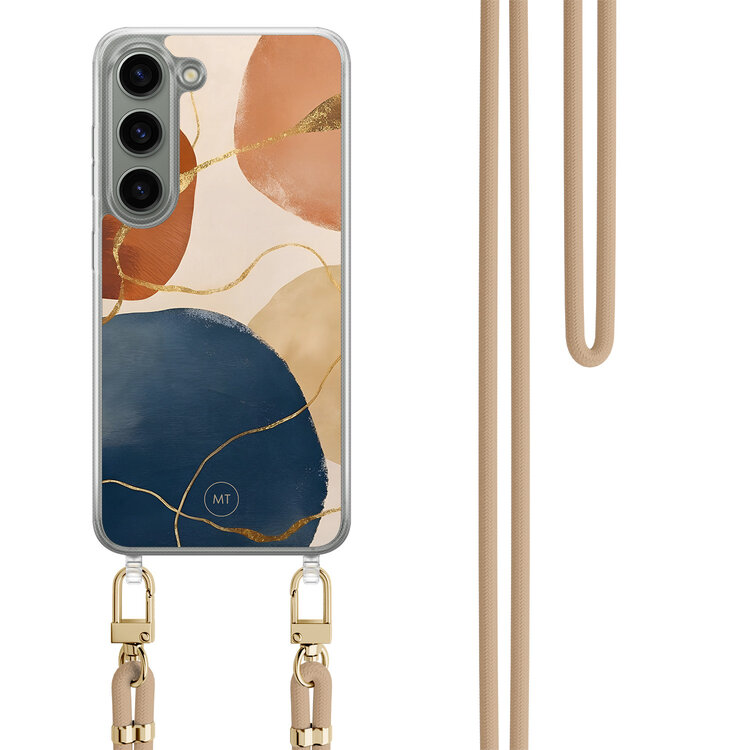 Mooie Telefoonhoesjes Samsung Galaxy S23 hoesje met beige koord - Abstract harmony