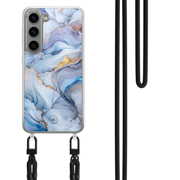 Mooie Telefoonhoesjes Samsung Galaxy S23 hoesje met zwart koord - Lavender dream