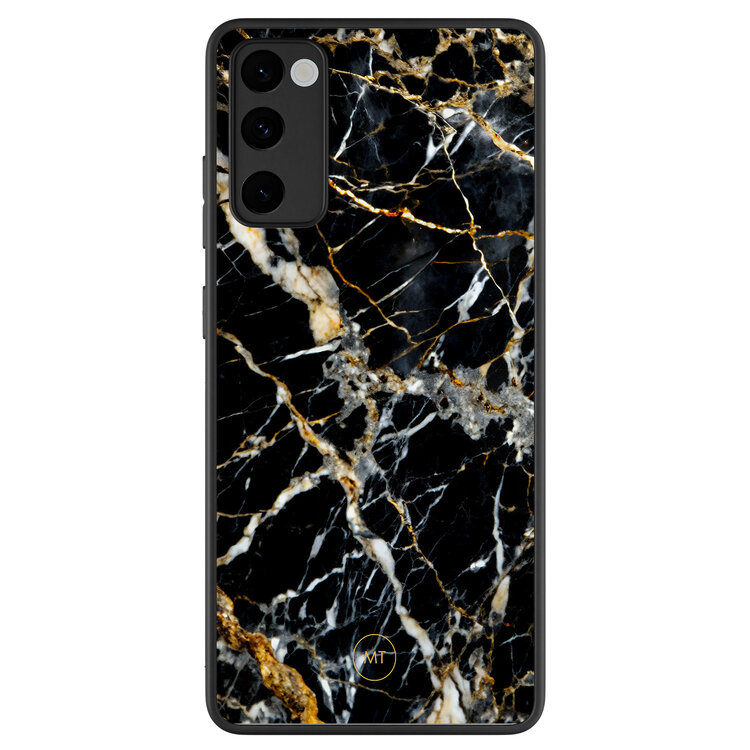 Mooie Telefoonhoesjes Samsung Galaxy S20 FE hoesje - Black marble elegance