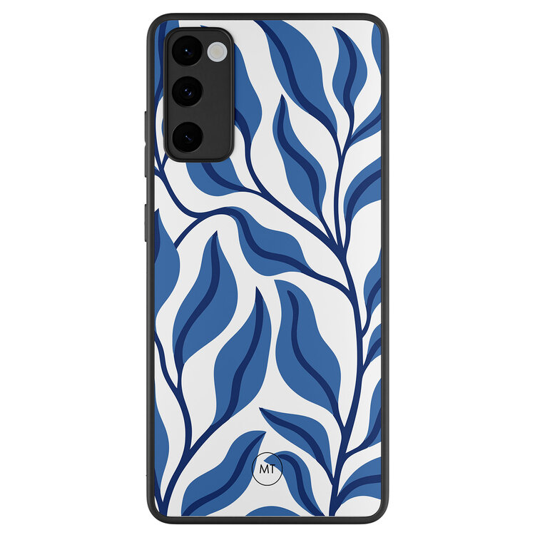 Mooie Telefoonhoesjes Samsung Galaxy S20 FE hoesje - Blue leaves