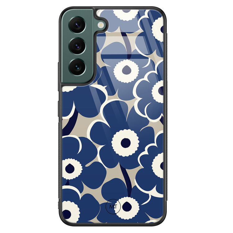 Mooie Telefoonhoesjes Samsung Galaxy S22 hoesje glas - Abstract bloom