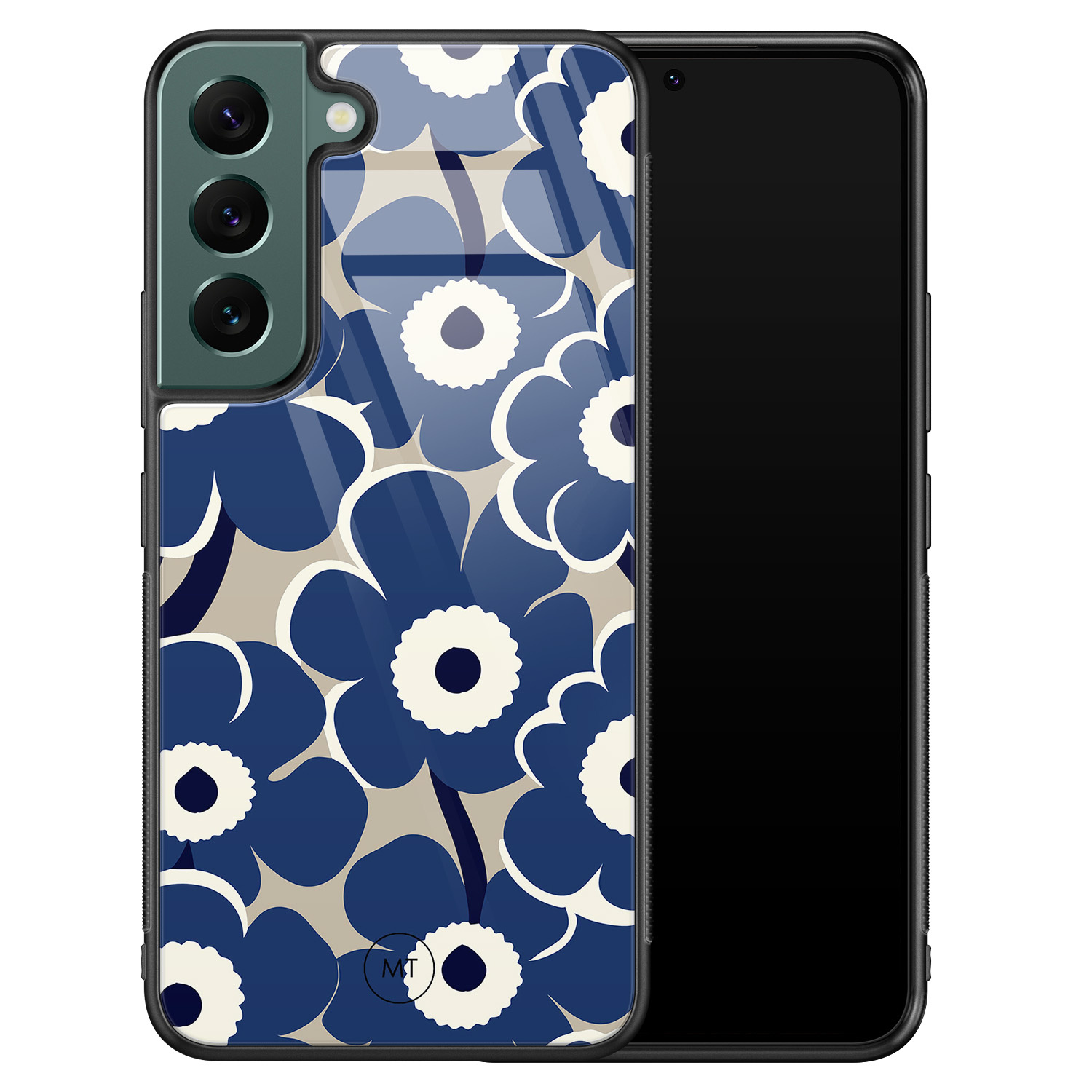 Mooie Telefoonhoesjes Samsung Galaxy S22 hoesje glas - Abstract bloom