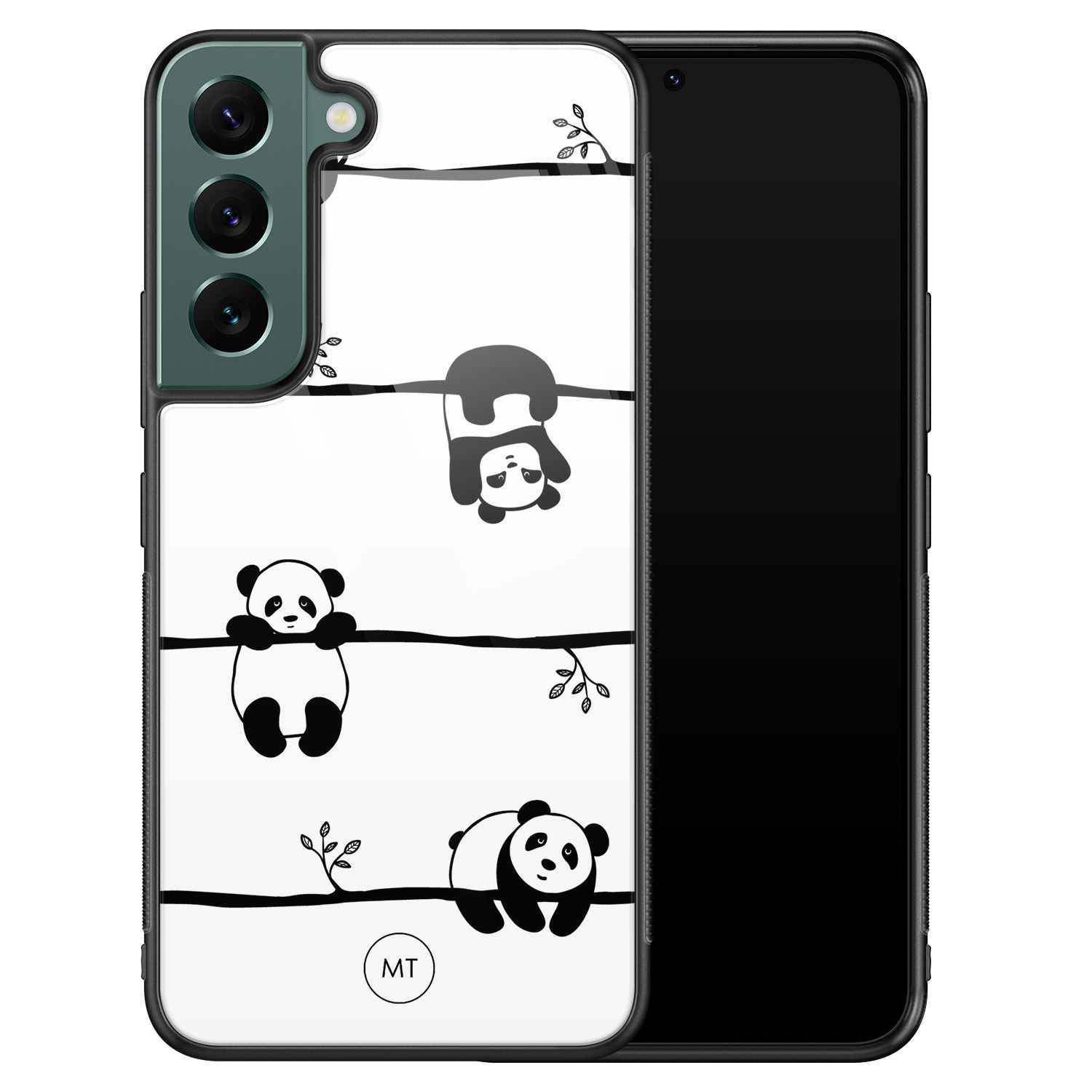 Mooie Telefoonhoesjes Samsung Galaxy S22 hoesje glas - Panda