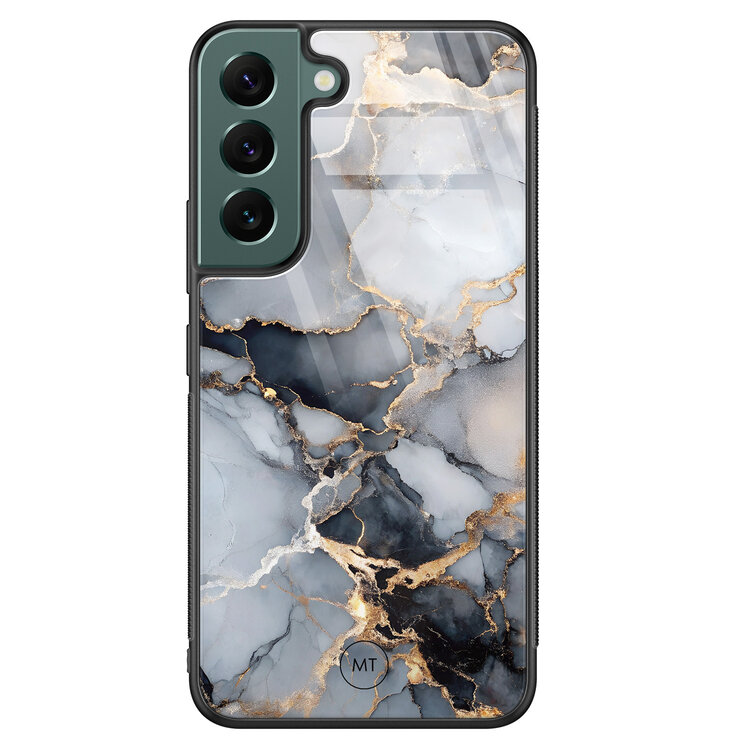 Mooie Telefoonhoesjes Samsung Galaxy S22 hoesje glas - Marble mist