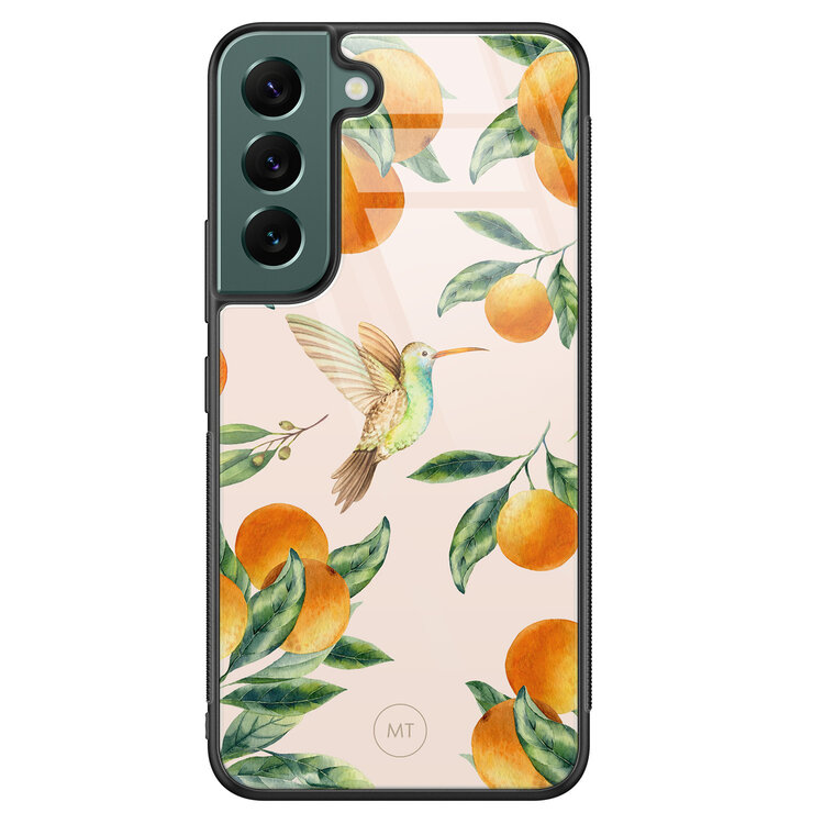 Mooie Telefoonhoesjes Samsung Galaxy S22 hoesje glas - Tropical lemonade