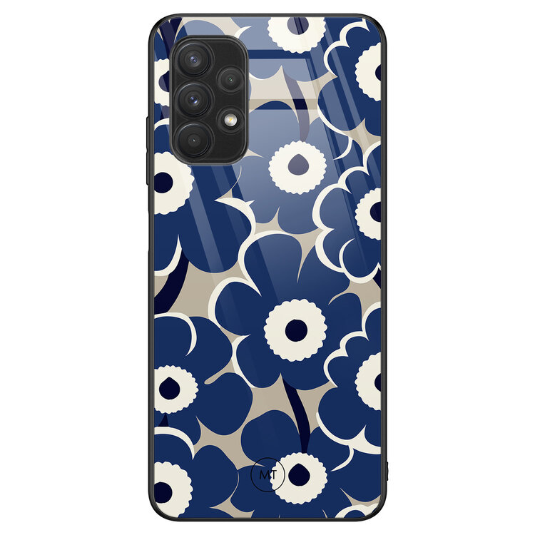 Mooie Telefoonhoesjes Samsung Galaxy A32 4G hoesje glas - Abstract bloom