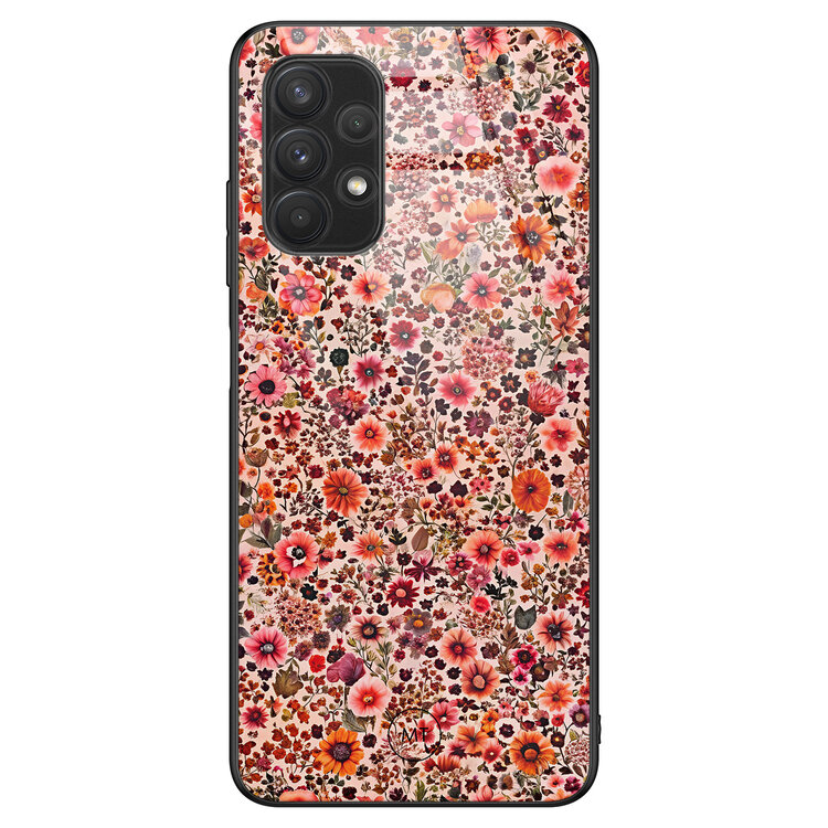 Mooie Telefoonhoesjes Samsung Galaxy A32 4G hoesje glas - Vintage floral