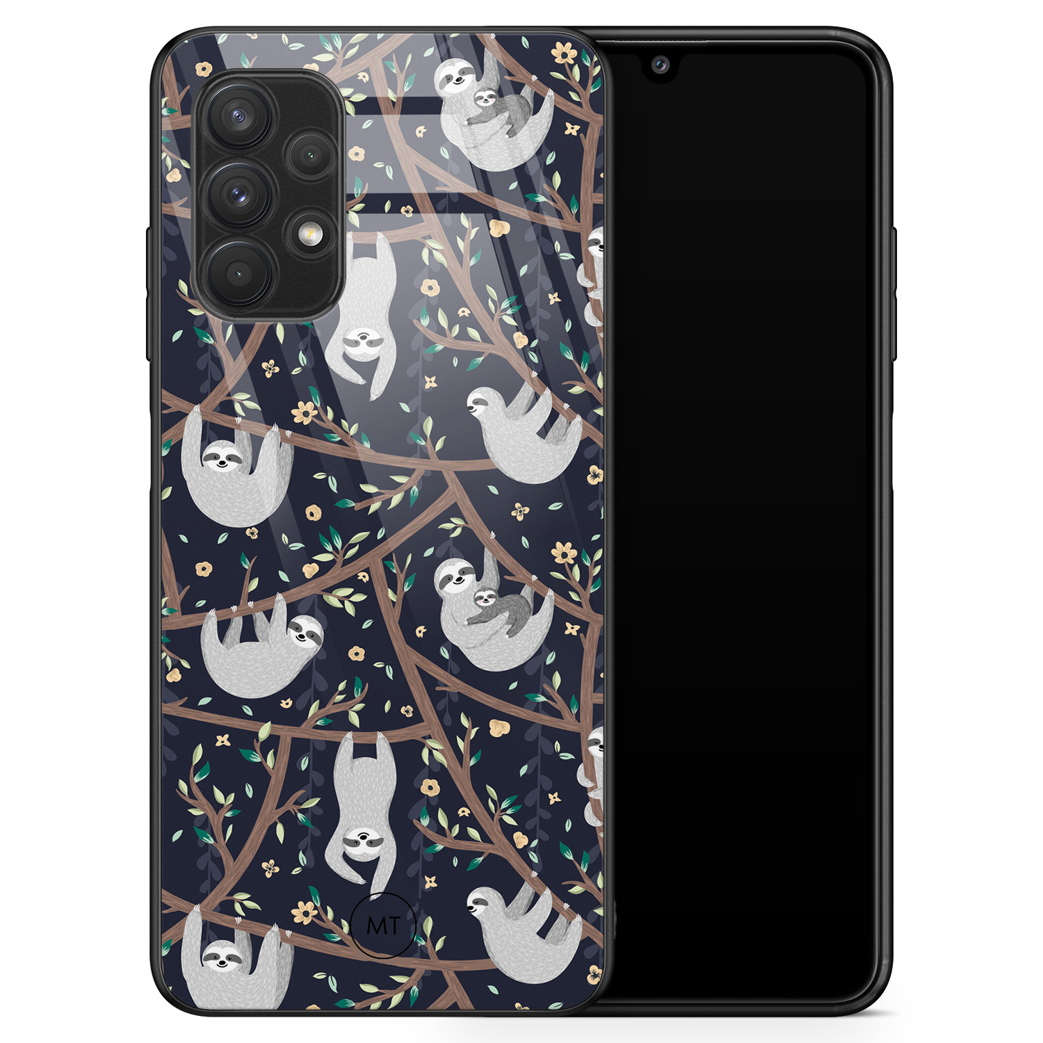 Mooie Telefoonhoesjes Samsung Galaxy A32 4G hoesje glas - Luiaard print