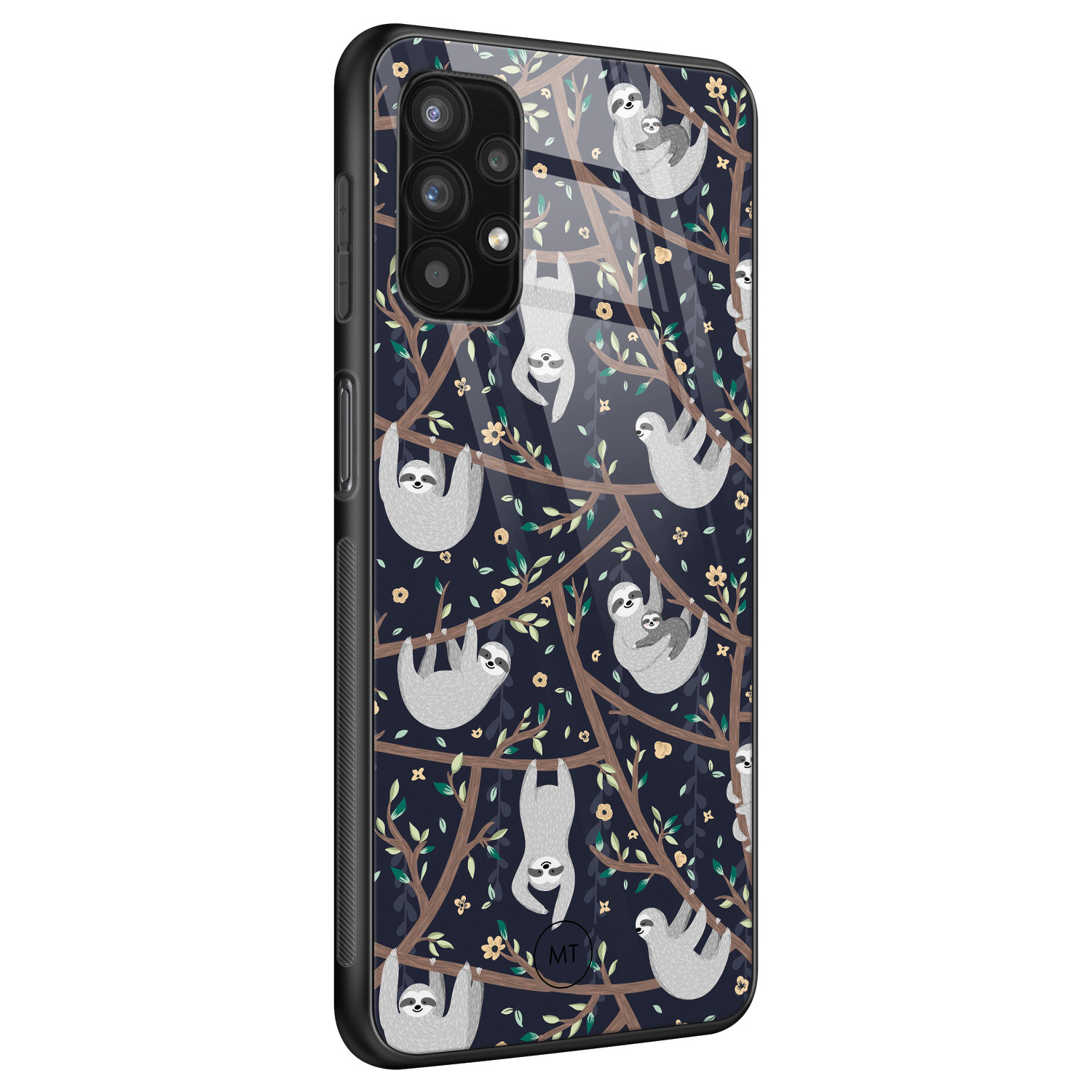 Mooie Telefoonhoesjes Samsung Galaxy A32 4G hoesje glas - Luiaard print