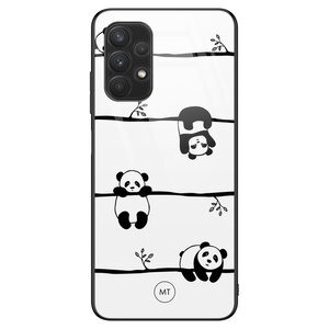 Mooie Telefoonhoesjes Samsung Galaxy A32 4G hoesje glas - Panda