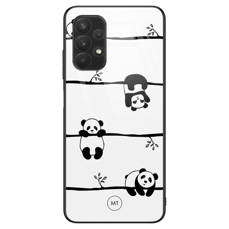 Mooie Telefoonhoesjes Samsung Galaxy A32 4G hoesje glas - Panda