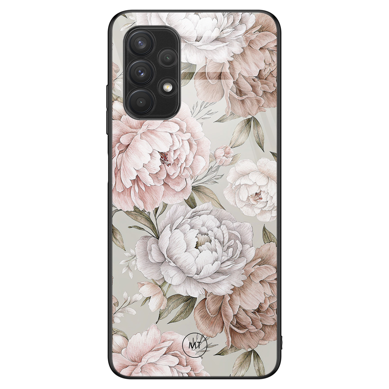 Mooie Telefoonhoesjes Samsung Galaxy A32 4G hoesje glas - Klassieke bloemen