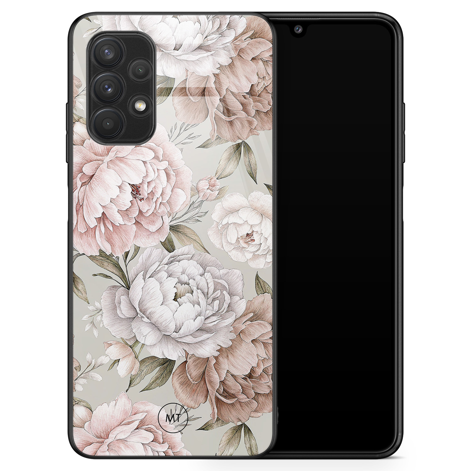 Mooie Telefoonhoesjes Samsung Galaxy A32 4G hoesje glas - Klassieke bloemen