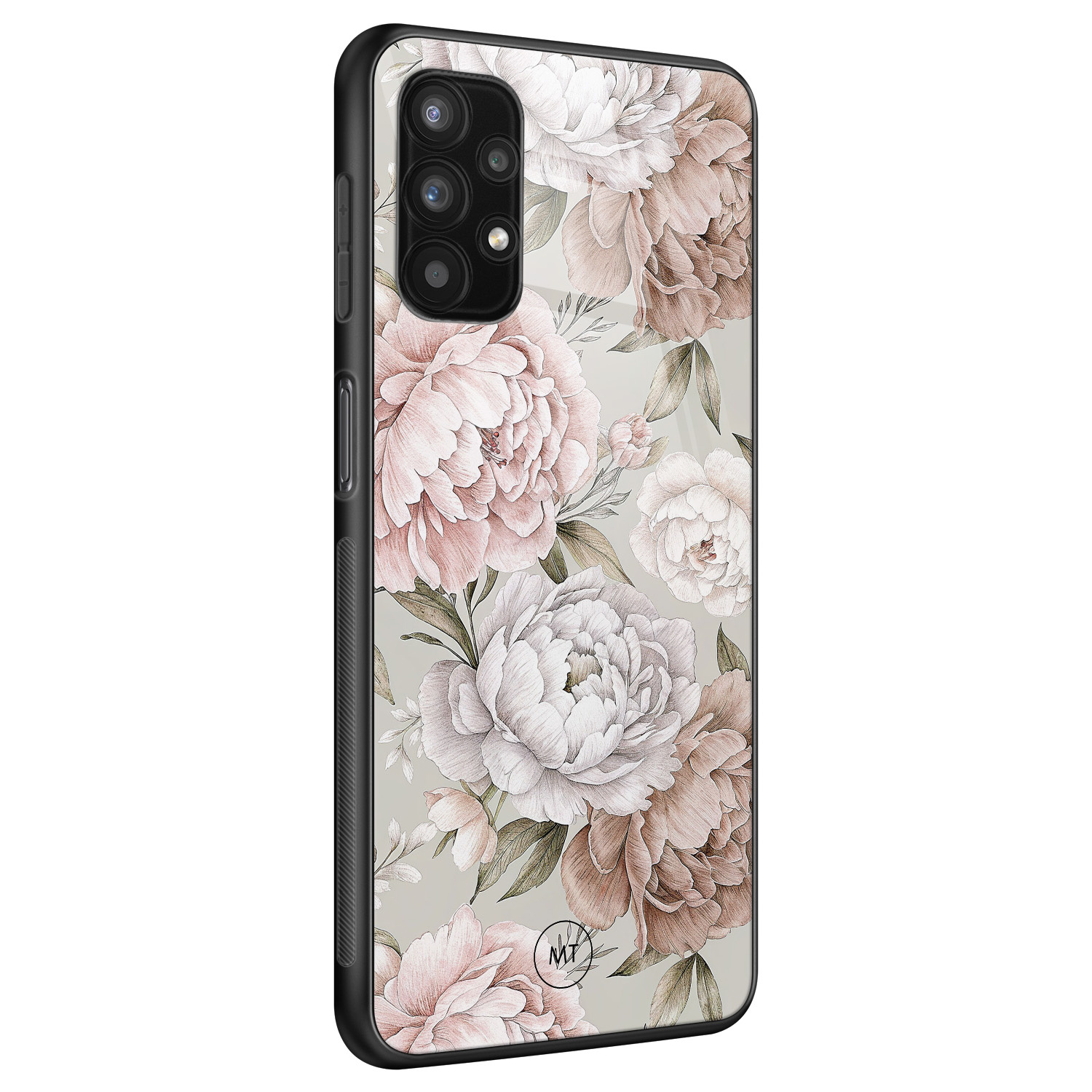 Mooie Telefoonhoesjes Samsung Galaxy A32 4G hoesje glas - Klassieke bloemen