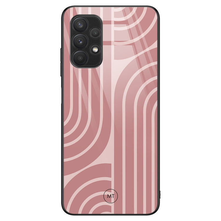 Mooie Telefoonhoesjes Samsung Galaxy A32 4G hoesje glas - Blush shapes