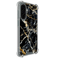 Mooie Telefoonhoesjes Samsung Galaxy A56 shockproof hoesje - Black marble elegance
