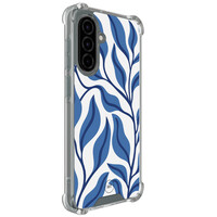 Mooie Telefoonhoesjes Samsung Galaxy A56 shockproof hoesje - Blue leaves