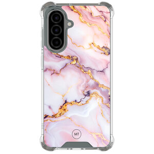 Mooie Telefoonhoesjes Samsung Galaxy A56 shockproof hoesje - Marble pink