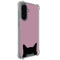 Mooie Telefoonhoesjes Samsung Galaxy A56 shockproof hoesje - Zwarte kat