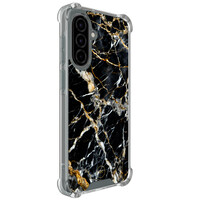 Mooie Telefoonhoesjes Samsung Galaxy A36 shockproof hoesje - Black marble elegance