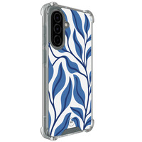 Mooie Telefoonhoesjes Samsung Galaxy A36 shockproof hoesje - Blue leaves