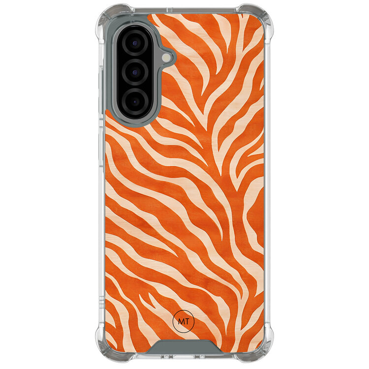 Mooie Telefoonhoesjes Samsung Galaxy A36 shockproof hoesje - Zebra oranje
