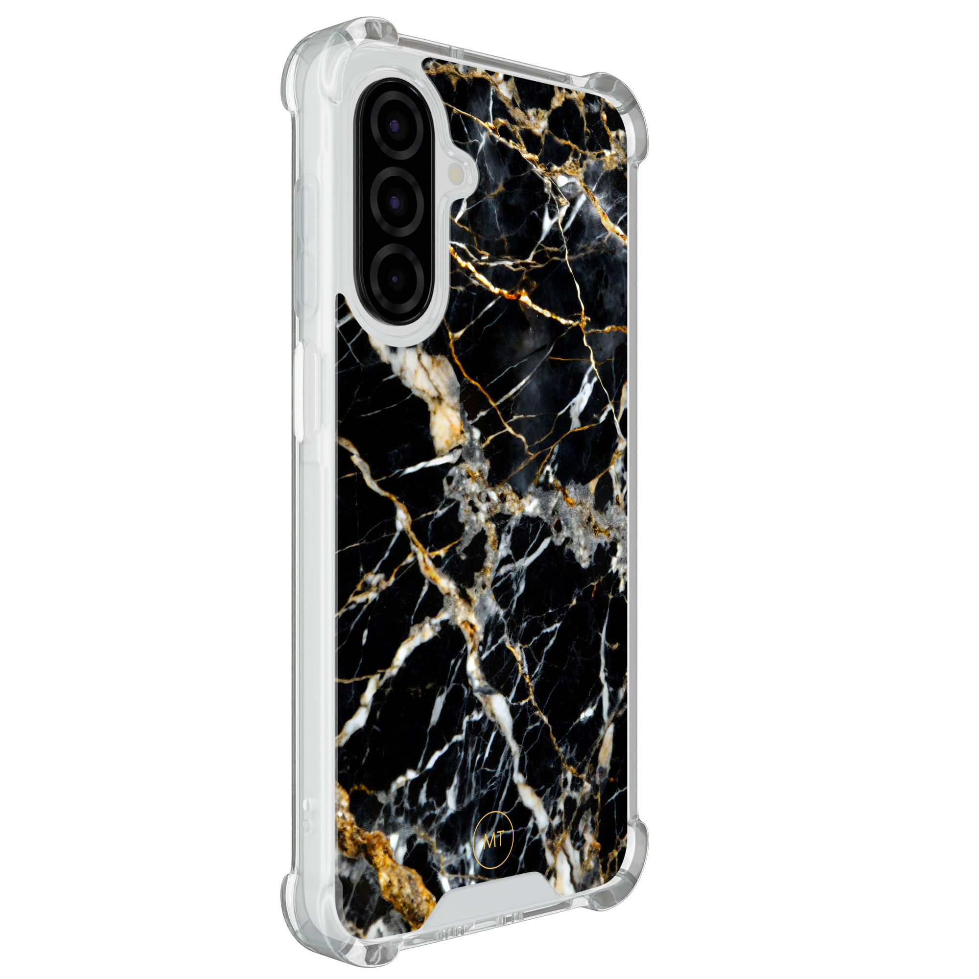 Mooie Telefoonhoesjes Samsung Galaxy A26 shockproof hoesje - Black marble elegance