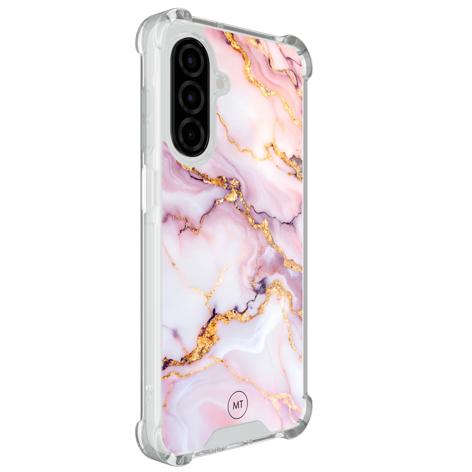 Mooie Telefoonhoesjes Samsung Galaxy A26 shockproof hoesje - Marble pink