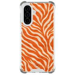 Mooie Telefoonhoesjes Samsung Galaxy A26 shockproof hoesje - Zebra oranje