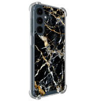 Mooie Telefoonhoesjes Samsung Galaxy A16 shockproof hoesje - Black marble elegance
