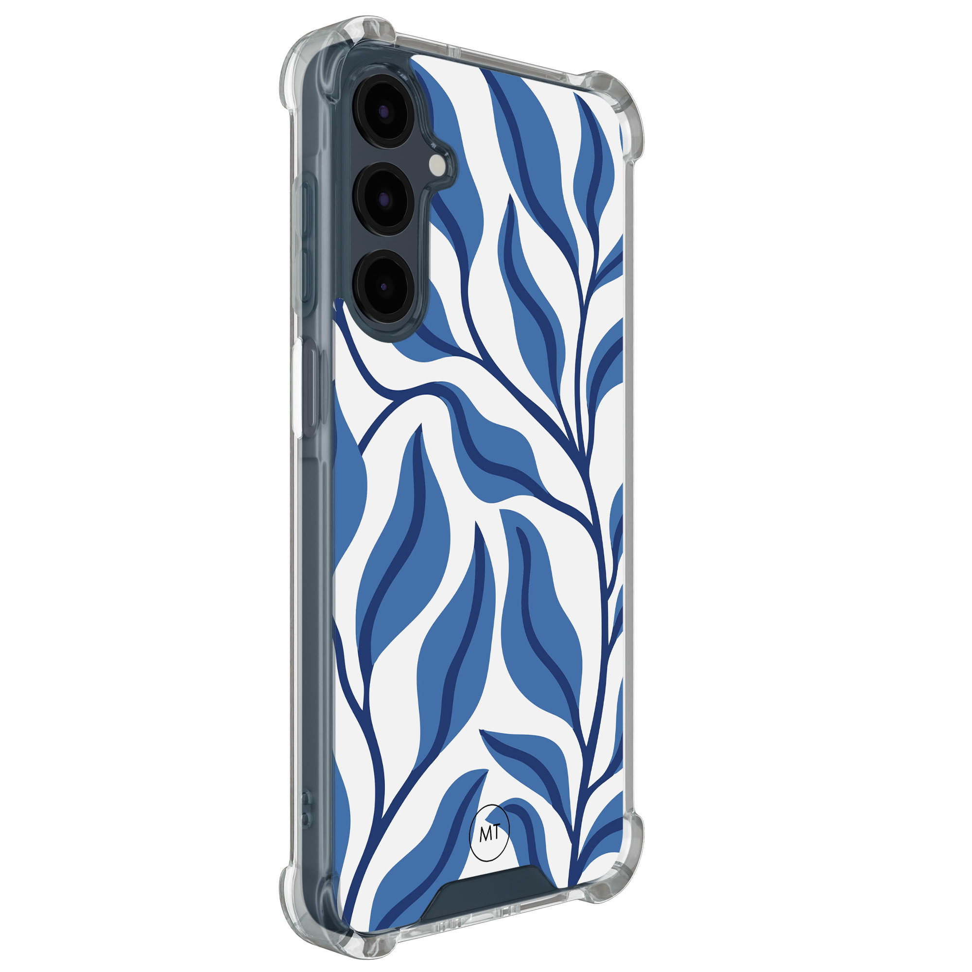 Mooie Telefoonhoesjes Samsung Galaxy A16 shockproof hoesje - Blue leaves