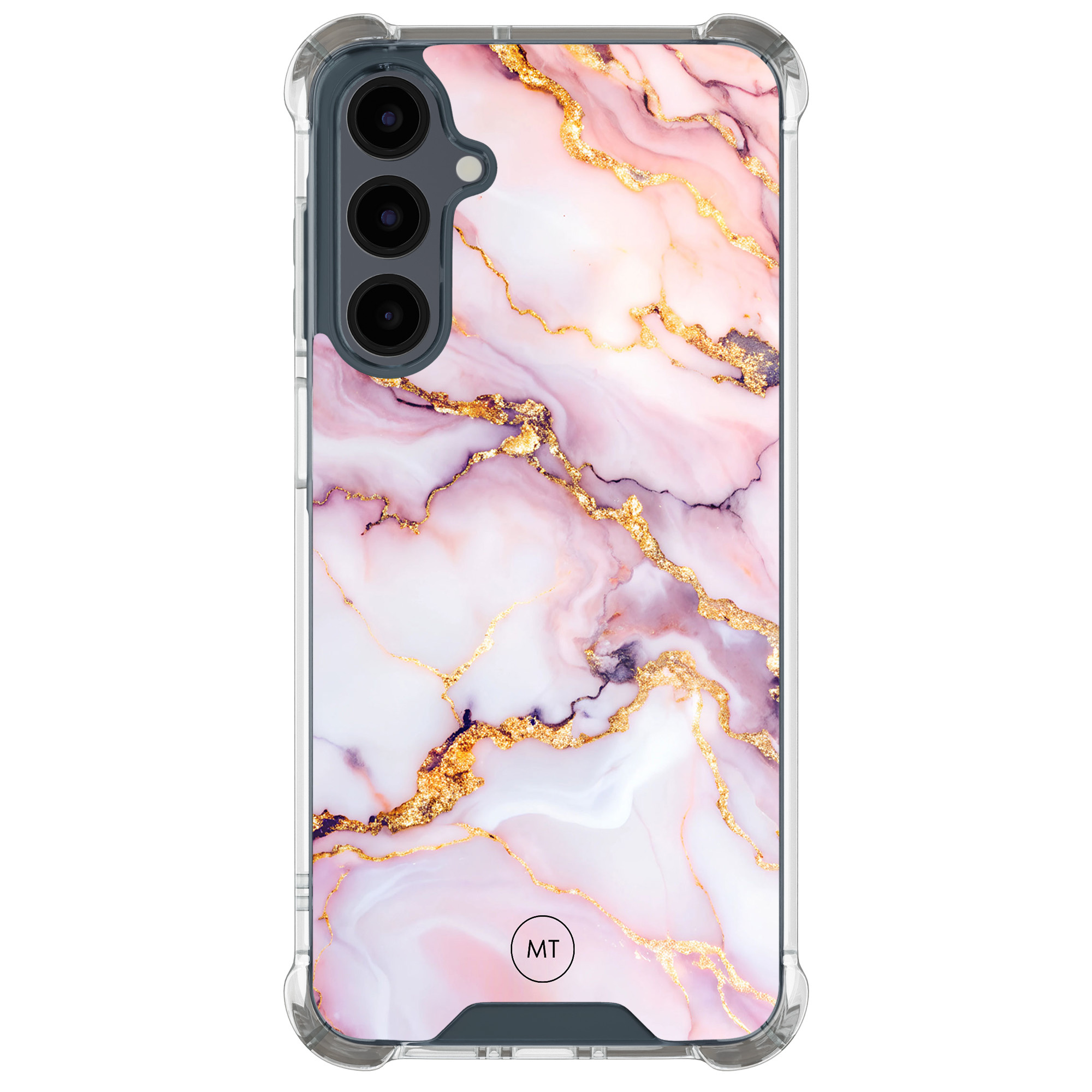 Mooie Telefoonhoesjes Samsung Galaxy A16 shockproof hoesje - Marble pink