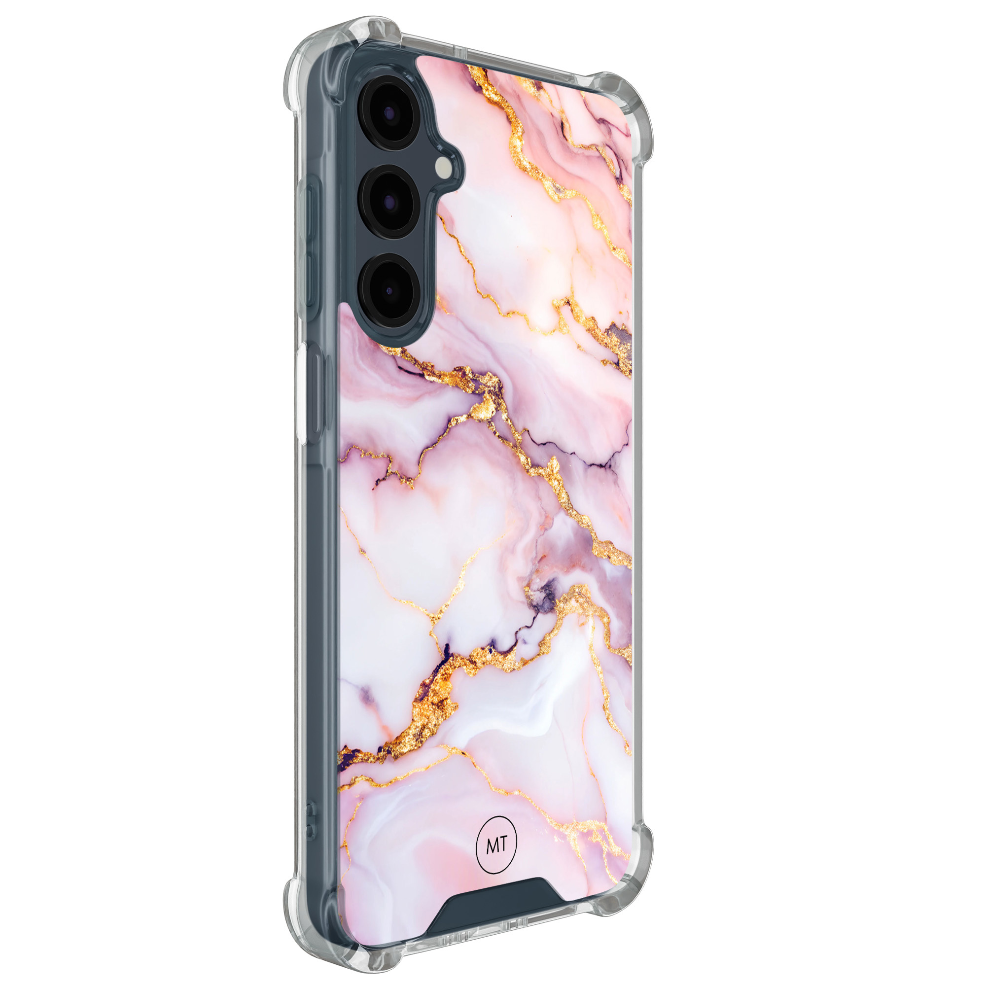 Mooie Telefoonhoesjes Samsung Galaxy A16 shockproof hoesje - Marble pink