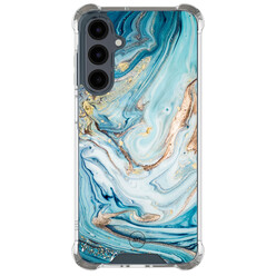 Mooie Telefoonhoesjes Samsung Galaxy A16 shockproof hoesje - Marmer blauw goud