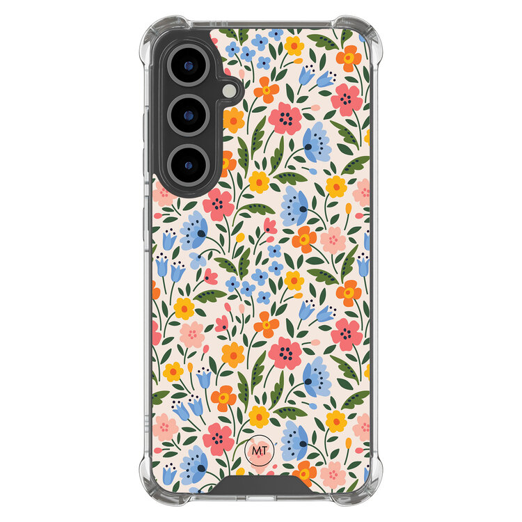Mooie Telefoonhoesjes Samsung Galaxy S24 FE shockproof hoesje - Romantische bloemen