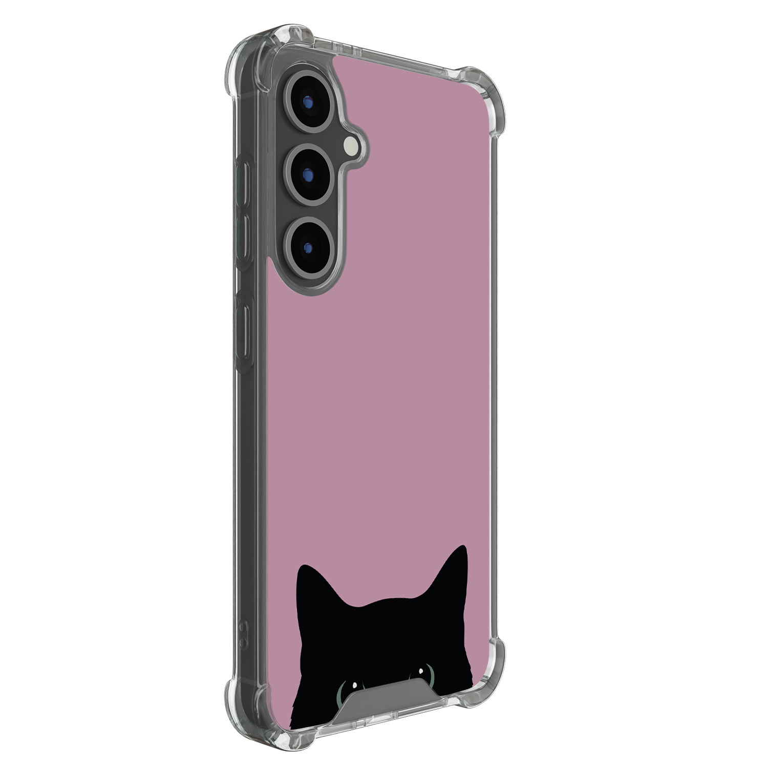 Mooie Telefoonhoesjes Samsung Galaxy S24 FE shockproof hoesje - Zwarte kat